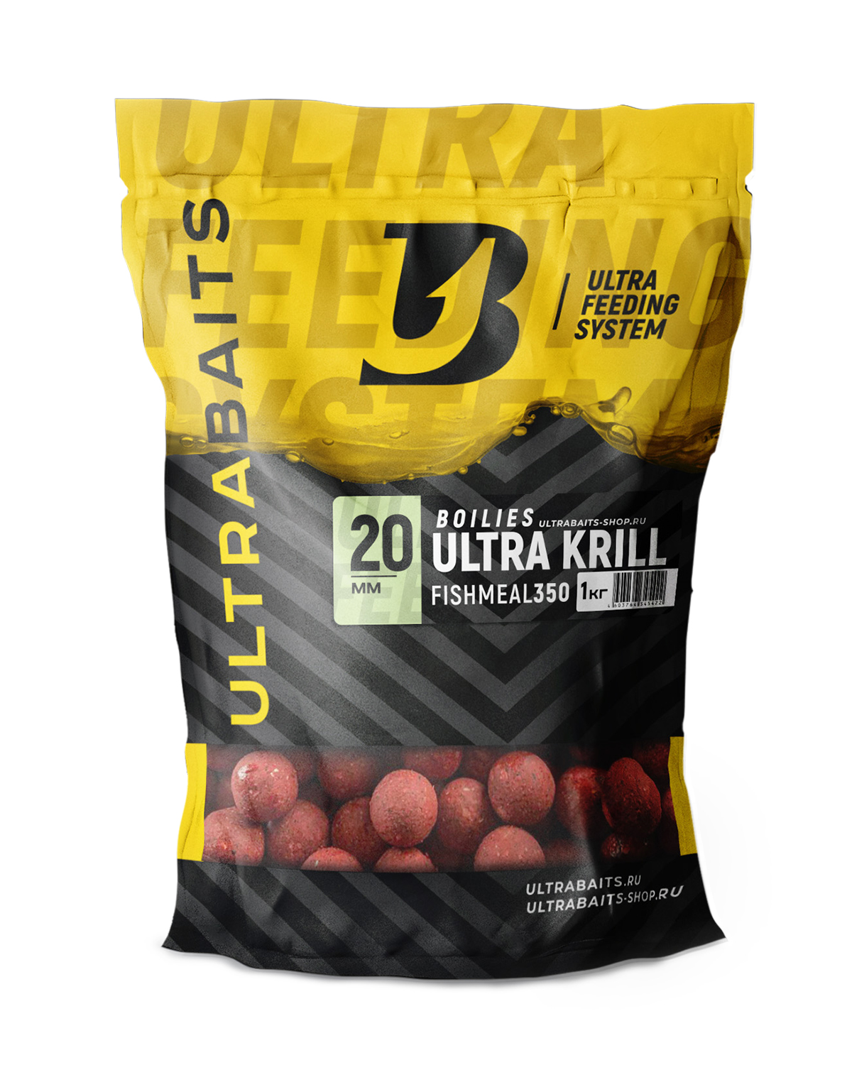 Бойлы ULTRABAITS FISHMEAL 350 Ultra Krill (Криль) 1кг