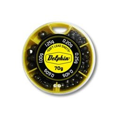 Набор грузил DELPHIN Soft Lead Shots (желтая коробка), Вес: 70 г