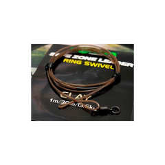 Монолидер с кольцом и вертлюгом KORDA Dark Matter Ring Swivel Leader, Цвет: Бесцветный, Тест: 40.00 lb