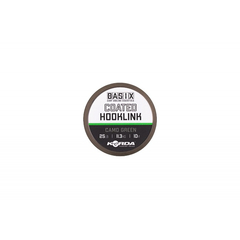 Поводковый материал в оболочке KORDA BASIX Coated Hooklink, Цвет: Camo Green, Тест: 18.00 lb