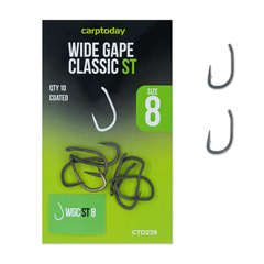 Крючки карповые Carptoday Wide Gape Classic ST, Размер крючка: № 8