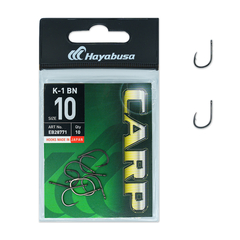 Крючки карповые HAYABUSA K-1 Black Nickel, Размер крючка: № 10