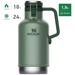 Термос для пива STANLEY Classic 1.9L тёмно-зелёный для ловли карпа — CARPshop