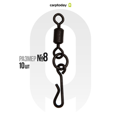 Быстросъёмы с вертлюжком и шарнирным кольцом Carptoday Tackle Quick Change O Ring Swivels