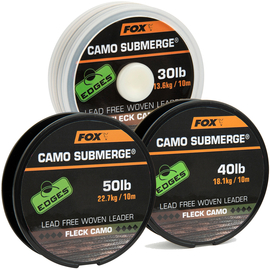 Мягкий лидер без свинцового сердечника FOX Edges Submerge Fleck Camo 10м, Тест: 50.00 lb