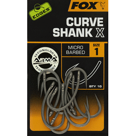 Крючки усиленные FOX Curve Shank X EDGES, Размер крючка: № 1