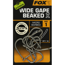 Крючки усиленные FOX Wide Gape Beaked X EDGES, Размер крючка: № 1