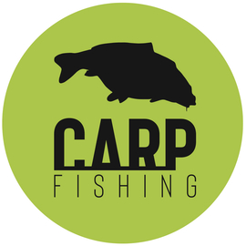 Наклейка CARP fishing зеленая круглая
