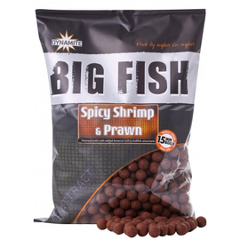 Тонущие бойлы Dynamite Baits Hi-attract Spicy Shrimp & Prawn Boilies (острые креветки) 1.8kg, Диаметр: 20 мм