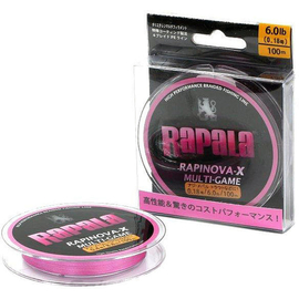 Леска плетёная Rapinova-X Multi Game 100м розовая 0,06/2,73кг, Диаметр: 0,06 мм