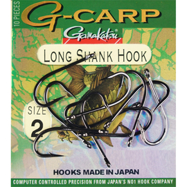 Крючки Gamakatsu HOOK G-CARP LONG SHANK, Размер: 4