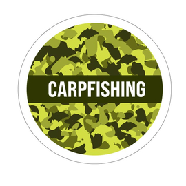 Стикер круглый Carptoday Carpfishing CAMO, Размер: Большой 10см