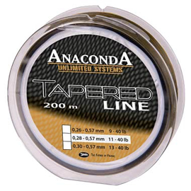 Леска конусная ANACONDA TAPERED Line Green/Black, Тест: 4 – 18 кг, Диаметр лески: 0.26 – 0.57 мм
