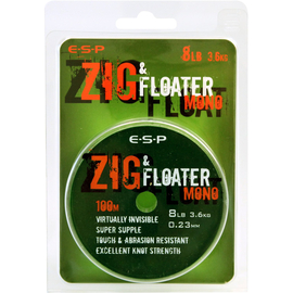 Леска нейтральной плавучести ESP ZIG & FLOATER Mono Clear, Тест: 10.00 lb, Диаметр лески: 0.26 мм