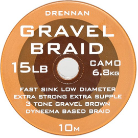 Поводковый материал DRENNAN GRAVEL Braid Hooklink 10m, Тест: 15.00 lb