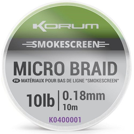 KORUM Поводковый материал SMOKESCREEN MICRO BRAID / 10m / 0.18mm / 10lb (4,5kg)