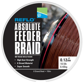 PRESTON Леска плетеная REFLO® ABSOLUTE FEEDER BRAID - 150m / 0.12mm / 8.40kg