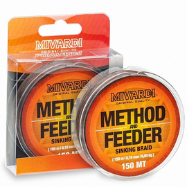 Леска плетеная MIVARDI METHOD & FEEDER Sinking Braid, Диаметр лески: 0.14 мм