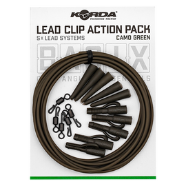 Набор для монтажа KORDA BASIX Lead Clip Action Pack Camo Green