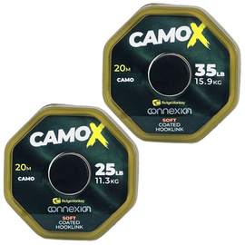 Поводковый материал в оболочке Ridge Monkey Connexion CamoX Soft (Мягкий) Coated Hooklink, Разрывная нагрузка: 35 lb – 15.9 кг