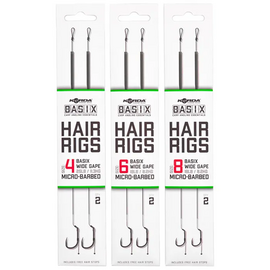 Готовый поводок KORDA BASIX Hair Rigs Wide Gape, Тест: 25.00 lb, Размер крючка: № 4