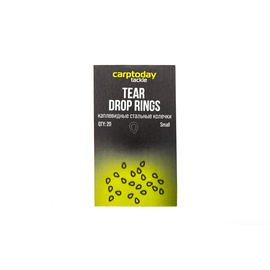 Стальные колечки каплевидные Carptoday Tackle Tear Drop Rings, Размер: Small