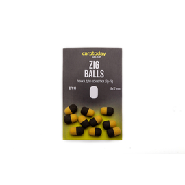 Пенка для оснастки зиг риг Carptoday Tackle Zig Balls, Цвет: Black / Yellow – Чёрный / Жёлтый