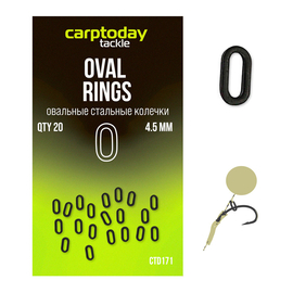 Стальные колечки овальные Carptoday Tackle Oval Rings, Размер: 4.5 мм