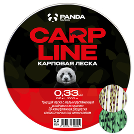 Леска карповая PANDA Tackle Carp Line 3D Camo, Диаметр лески: 0.33 мм
