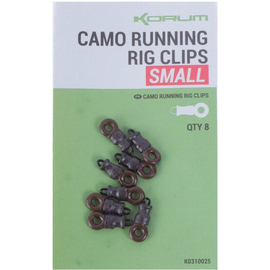 Кольцо с застежкой KORUM Camo Running Rig Clips - SMALL / 8шт.