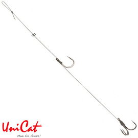 Готовые оснастки на сома UNI CAT SINGLE & TREBLE Hook Rig №6/0 + 2/0 - 110cm / 85kg