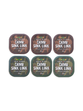 Поводковый материал ESP Camo Sink Link без оплётки, Цвет: Зелёный, Тест: 25.00 lb