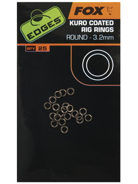 Кольца для оснасток FOX EDGES Kuro Coated Rig Rings, Диаметр: 3.7 мм