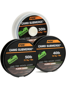 Мягкий лидер без свинцового сердечника FOX Edges Submerge Fleck Camo 10м, Тест: 50.00 lb