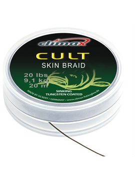 Поводковый материал Climax CULT Skin Braid в матовой оплетке, Цвет: Weed Green, Тест: 20.00 lb