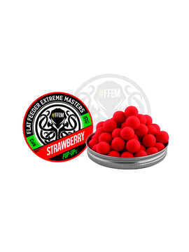 Плавающие бойлы FFEM Pop-Up Strawberry (клубника), Диаметр: 10 мм
