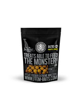 Пылящие бойлы FFEM Soluble Boilies Pineapple + Banana (ананас и банан) 22mm 1kg