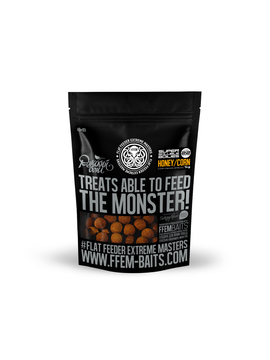 Пылящие бойлы FFEM Soluble Boilies Honey Corn (кукуруза и мед) 22mm 1kg