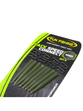 Набор быстросъемов с отводчиками Fun Fishing Pack Speed Connect & Mini-Sleeves Medium, Цвет: Gravel (Гравий)