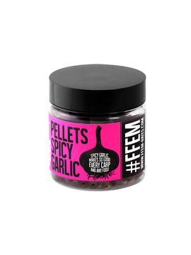 Насадочный пеллетс FFEM Hookbaits Pellets Spicy Garlic Halibut (палтус и чеснок), Диаметр: 14 мм