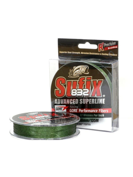 Шнур плетеный Sufix 832 Braid Lo Vis, Тест: 9.20 кг, Диаметр лески: 0.15 мм