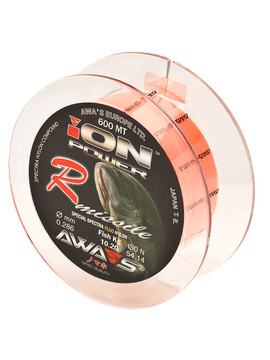 Леска карповая AWA'S ION POWER R-MISSILE FLUO 600м оранжевая, Диаметр: 0.234 мм