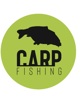 Наклейка CARP fishing зеленая круглая