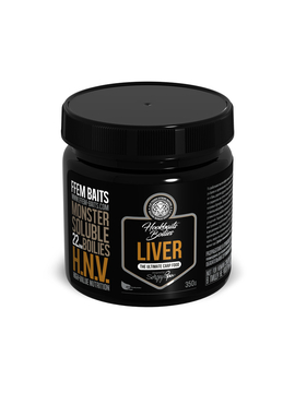 Бойлы насадочные пылящие FFEM Monster Soluble Boilies HNV-Liver (Печень и Специи) 22mm 350г