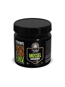 Бойлы насадочные пылящие FFEM Monster Soluble Boilies HNV-Mussel (GLM и Ракушка) 22mm 350г
