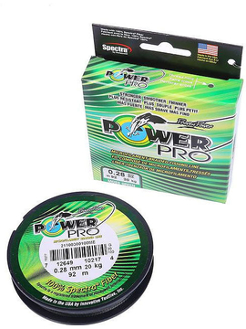 Леска плетёная Power Pro 92м зелёная, Диаметр: 0,28 мм