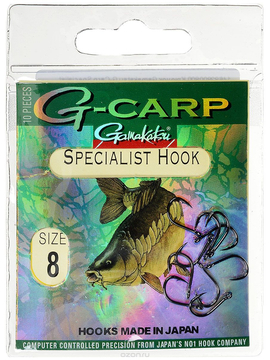 Крючки Gamakatsu HOOK G-CARP SPECIALIST, Размер: 6