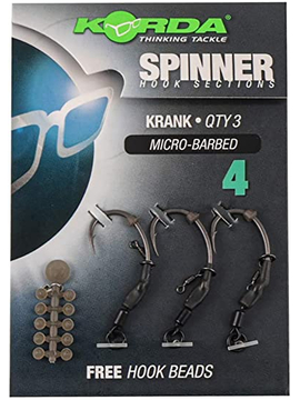 Готовая оснастка Korda Spinner Hook Sections Krank, Размер крючка: 4