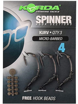 Готовая оснастка Korda Spinner Hook Sections Kurv, Размер крючка: 6
