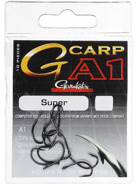 Крючки Gamakatsu HOOK A1 G-CARP SUPER, Размер: 1